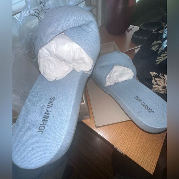 Johnny Was | NIB Ojai Sandals Blue Denim Size 10 - Picture 5 of 7